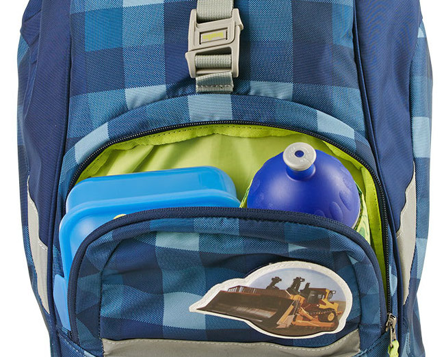 Školská taška Prime - modrá károvaná 2016