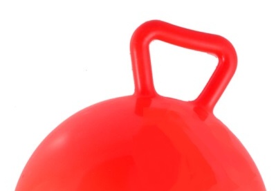 Detská fitlopta s úchytom – červená, 45 cm