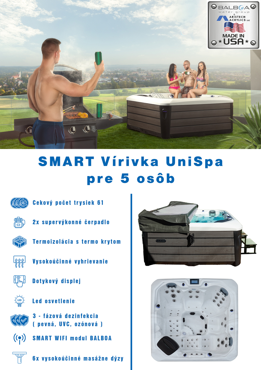 SMART Vírivka UniSPA Max pre 5 osôb