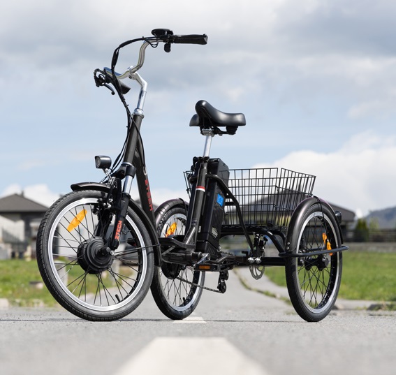 Trojkolesový elektrický bicykel Tornádo ZTECH, čierny