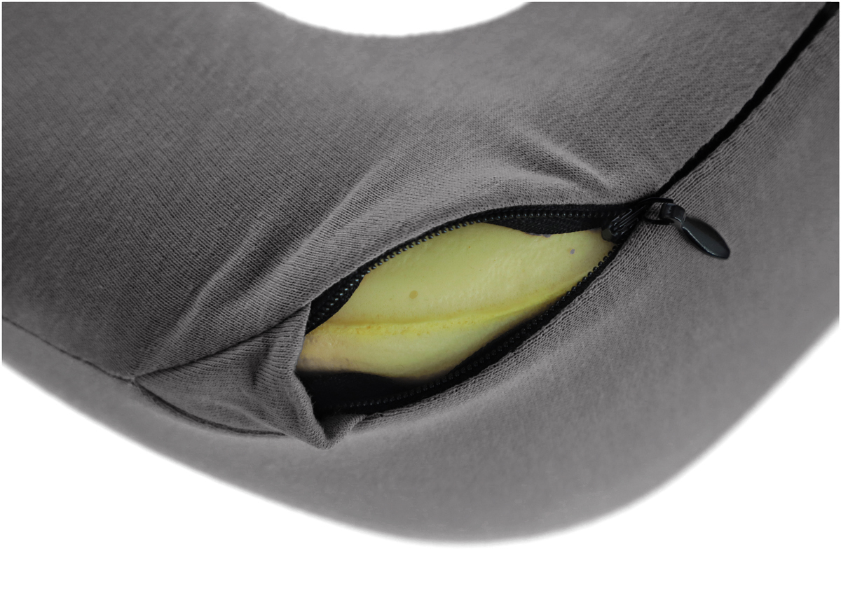 Cestovný ergonomický vankúš z pamäťovej peny, antracitový
