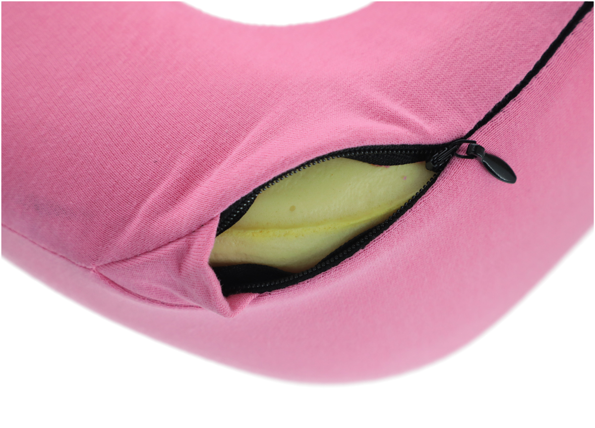 Cestovný ergonomický vankúš z pamäťovej peny, ružový