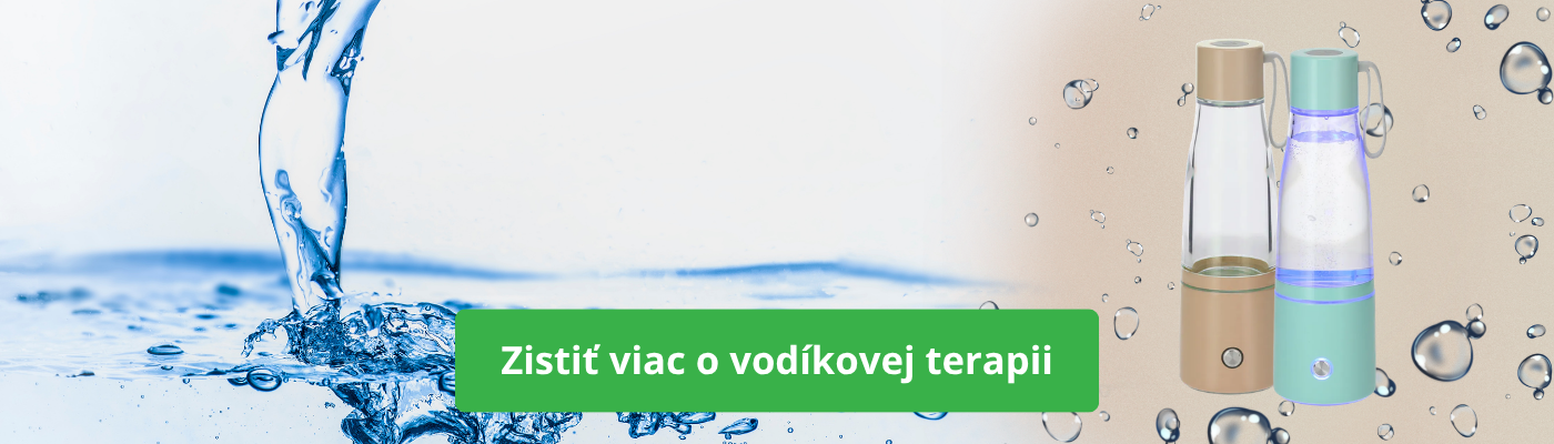 Banner s fľaškami na vodíkovú vodu