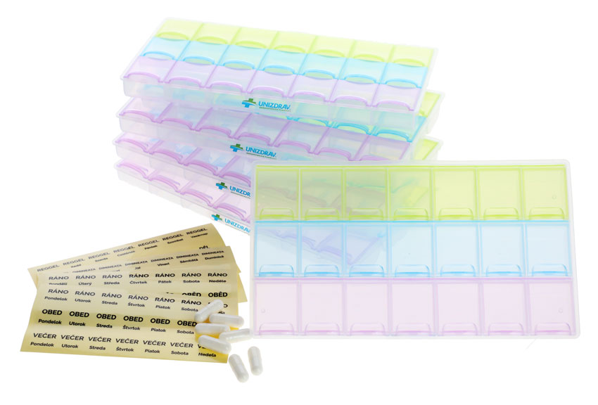 Dávkovač liekov UNIZDRAV - týždenný