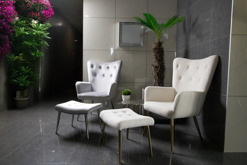 Relaxačné kreslo s podnožkou Silver Luxury