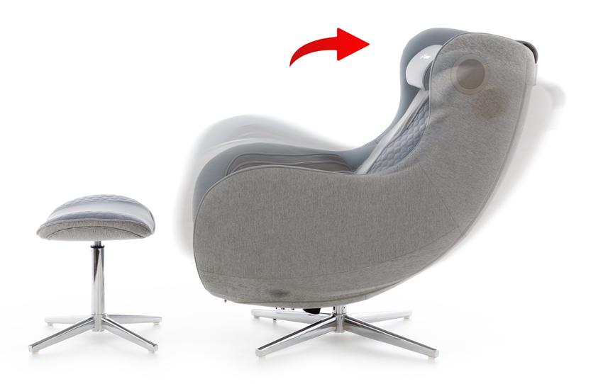 Elektrické masážne kreslo Zafír Relax, antracitové