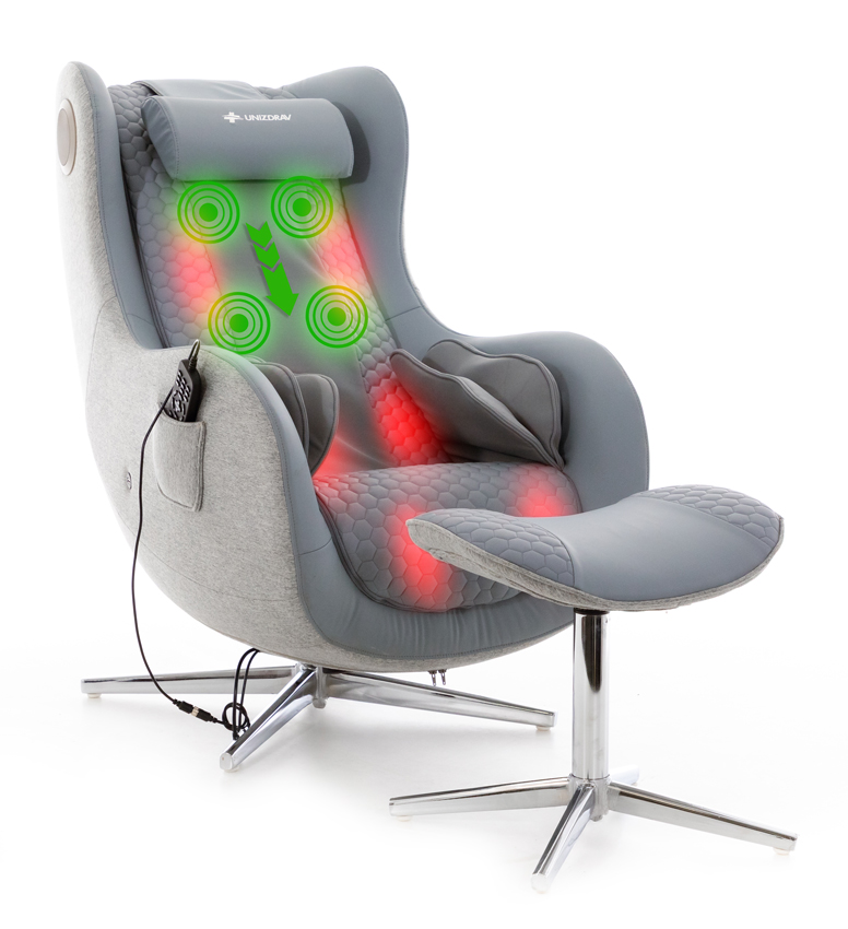 Elektrické masážne kreslo Zafír Relax, antracitové