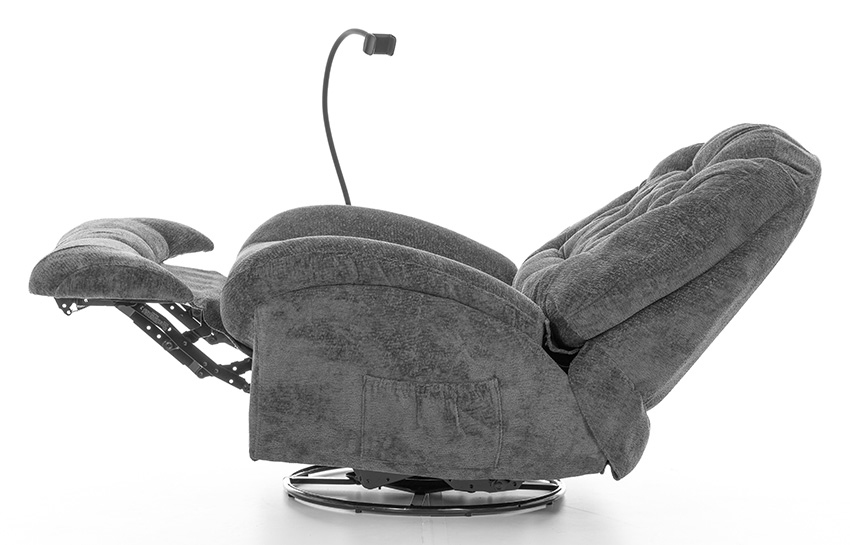 Štýlové relaxačné polohovacie kreslo TRENDY, antracitové