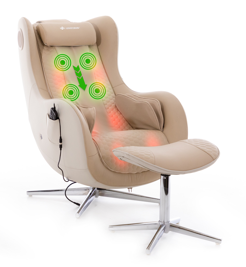 Elektrické masážne kreslo Zafír Relax, béžové