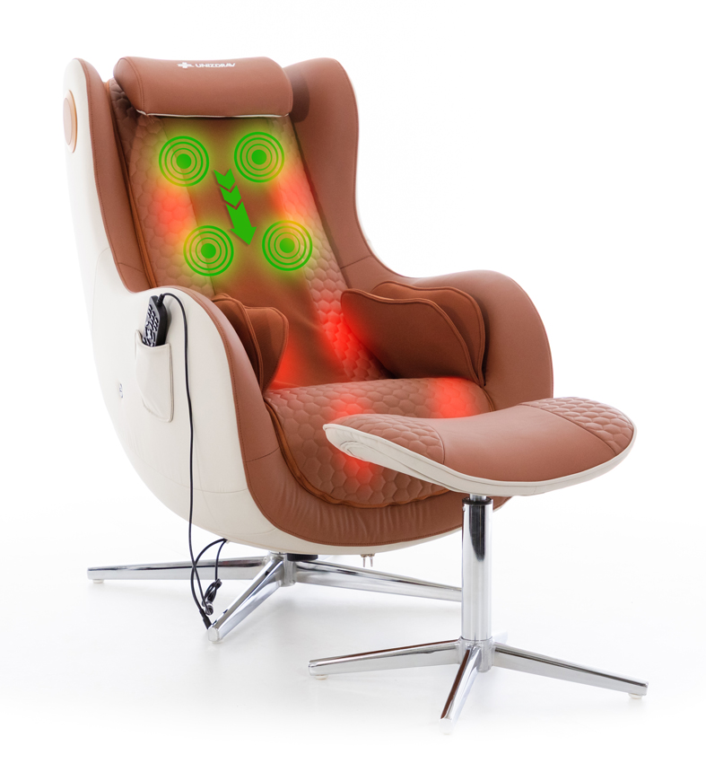 Elektrické masážne kreslo Zafír Relax, tehlové