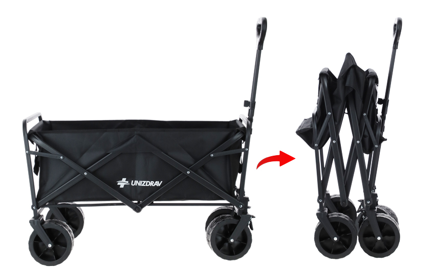 Skladací prepravný vozík UNIZDRAV s extra nosnosťou až 150 kg