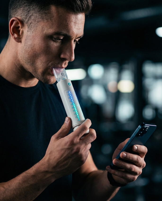 Bluetooth trenažér pľúc OPUMP