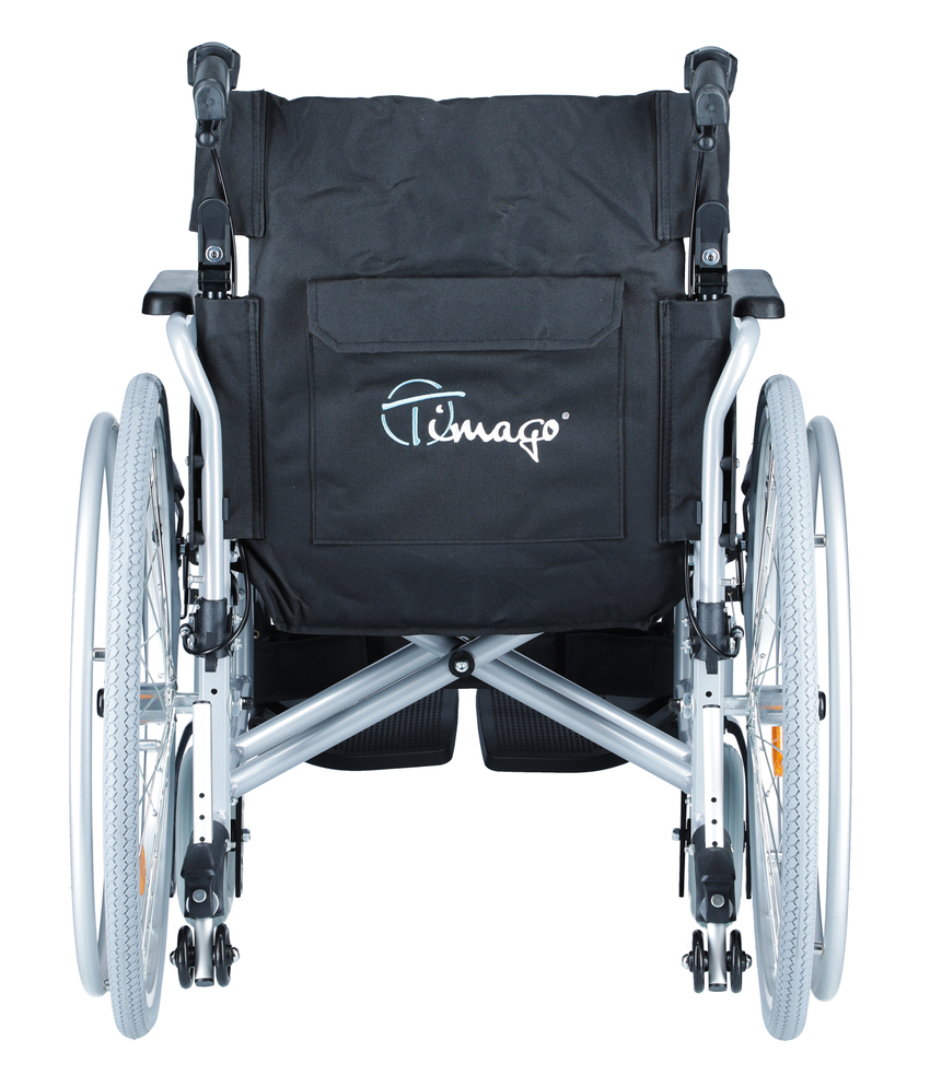 Invalidný vozík odľahčený  s brzdami pre doprovod