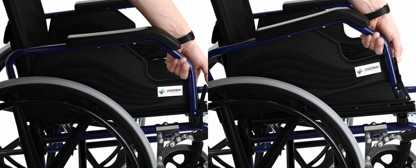 Invalidný vozík UNIZDRAV - oceľový