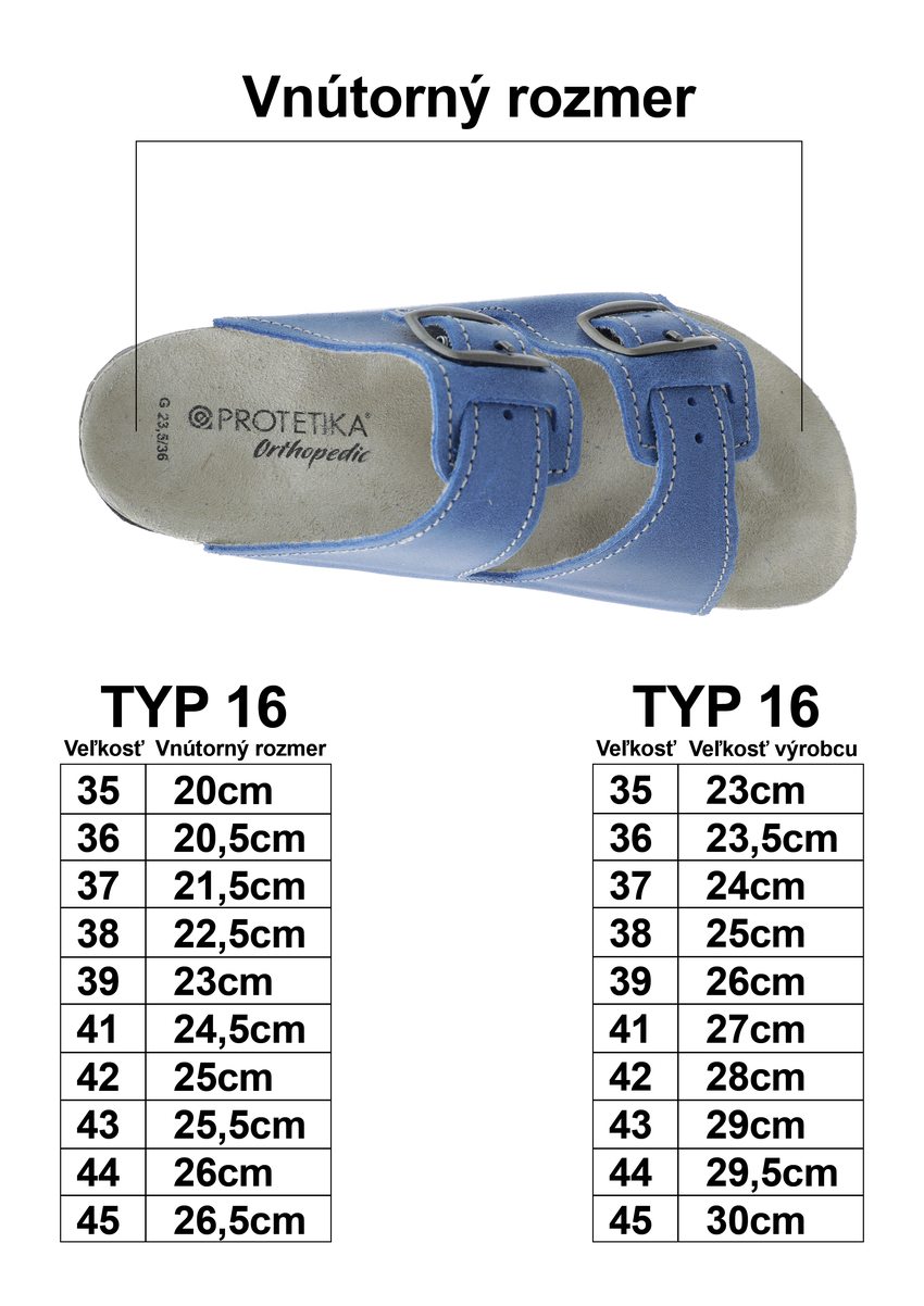 Zdravotná ortopedická obuv – typ 16 modrá