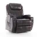 Masážne polohovacie kreslo s vyklápaním eko koža, tmavohnedé Masážne polohovacie kreslo s vyklápaním eko koža, tmavohnedé