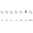 Elektrický invalidný vozík so svetlami, 46 cm