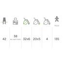 Elektrický invalidný vozík 46 cm