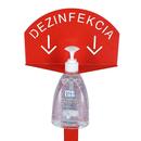 Stojan červený na dezinfekciu rúk s dezinfekčným gélom Me Too, 500 ml