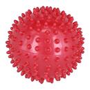 Masážny ježko, červený 9 cm