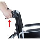 Invalidný vozík odľahčený UNIZDRAV LIGHT 46 cm - STUPAČKA NA ĽAVÚ NOHU SA TAŽŠIE NAHADZUJE, FUNGUJE