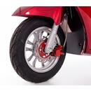 Elektrický trojkolesový skúter CHAMPION pre seniorov a imobilných – výkonný 1000 W motor, červený - ŠKRABANEC NA VOLANTE