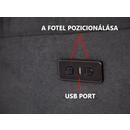 Relaxačné polohovacie kreslo COMFORT - antracitová látka - BEZ PÔVODNÉHO OBALU