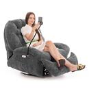 Štýlové relaxačné polohovacie kreslo TRENDY, antracitové