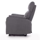 Relaxačné polohovacie kreslo COMFORT s funkciou masáže a výhrevu, antracitová látka