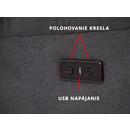 Relaxačné polohovacie kreslo COMFORT s funkciou masáže a výhrevu, antracitová látka