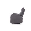 Relaxačné polohovacie kreslo COMFORT s funkciou masáže a výhrevu, antracitová látka - POŠKODENÉ, MIERNE NAKLONENÉ