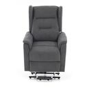 Masážne polohovacie kreslo s vyklápaním COMFORT+, antracitová látka