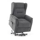 Masážne polohovacie kreslo s vyklápaním COMFORT+, antracitová látka