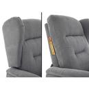 Masážne polohovacie kreslo s vyklápaním COMFORT+, antracitová látka