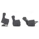 Masážne polohovacie kreslo s vyklápaním COMFORT+, antracitová látka