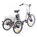 Trojkolesový elektrický bicykel Tornádo ZTECH, strieborný Trojkolesový elektrický bicykel Tornádo ZTECH, strieborný