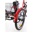 Trojkolesový elektrický bicykel Tornádo ZTECH, červený