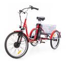 Trojkolesový elektrický bicykel Tornádo ZTECH, červený