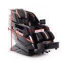 Masážne elektrické kreslo LUX 4D MASSAGER, čiernozlaté - VÝSTAVNÝ KUS, MIERNE ŠKRABANCE