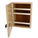 Nástenná biela drevená lekárnička – BEZ NÁPLNE - POŠKODENÝ ROH