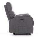 Relaxačné polohovacie kreslo COMFORT s funkciou masáže a výhrevu, antracitová látka - BEZ FUNKCIÍ, VÝSTAVNÝ KUS