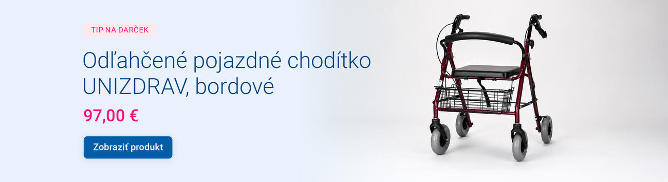 Odľahčené pojazdné chodítko