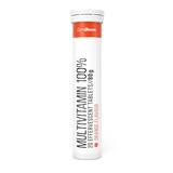 Multivitamín 100 % pomaranč – šumivé tablety GymBeam, 20 tabliet
