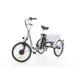 Trojkolesový elektrický bicykel Tornádo ZTECH, strieborný
