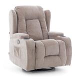 Relaxačné polohovacie kreslo, tmavobežová látka