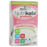 PharmaLINE Nutrikaša probiotic s jahodami a vanilkou, 3x 60 g