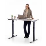 Výškovo nastaviteľný stôl UNIZDRAV 120x60 cm, sivý