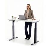 Výškovo nastaviteľný stôl UNIZDRAV 120x60 cm, biely