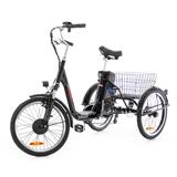 Trojkolesový elektrický bicykel Tornádo ZTECH, čierny - ŠKRABANCE NA BLATNÍKU