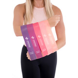 Odporové posilňovacie gumy ružové, sada 5 ks